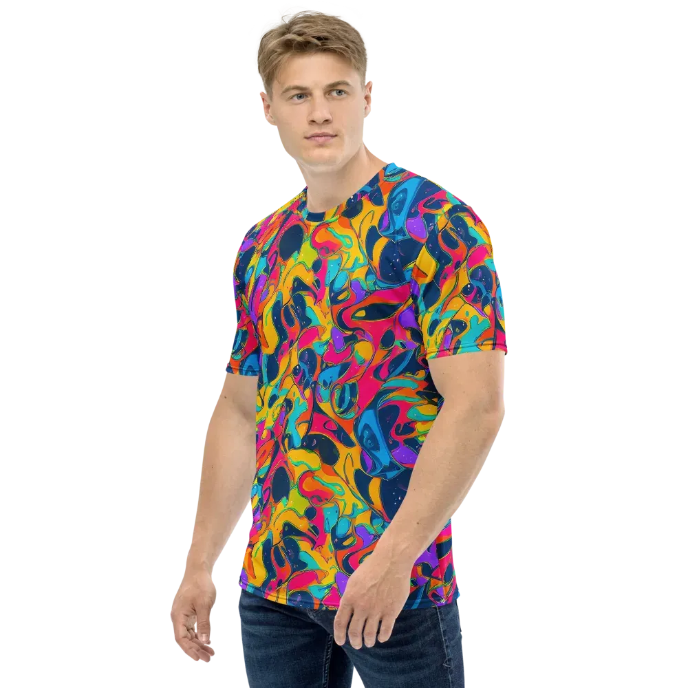 Magma Pop on Men's Crew Neck T-Shirt — Left