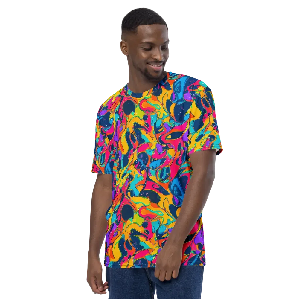 Magma Pop on Men's Crew Neck T-Shirt — Left