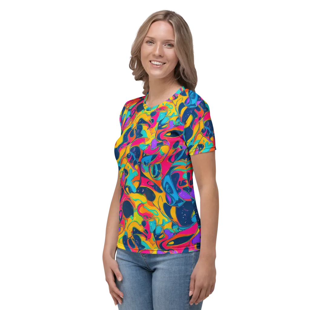 Magma Pop on Women's Crew Neck T-Shirt — Left