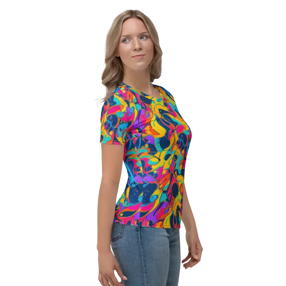 Magma Pop on Women's Crew Neck T-Shirt — Right