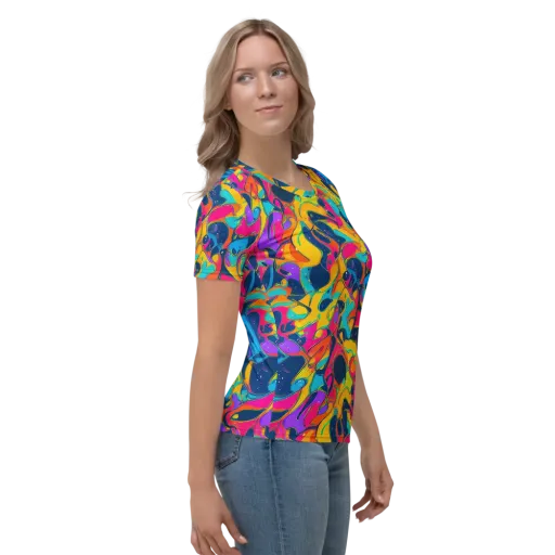 Magma Pop on a Women's Crew Neck T-Shirt