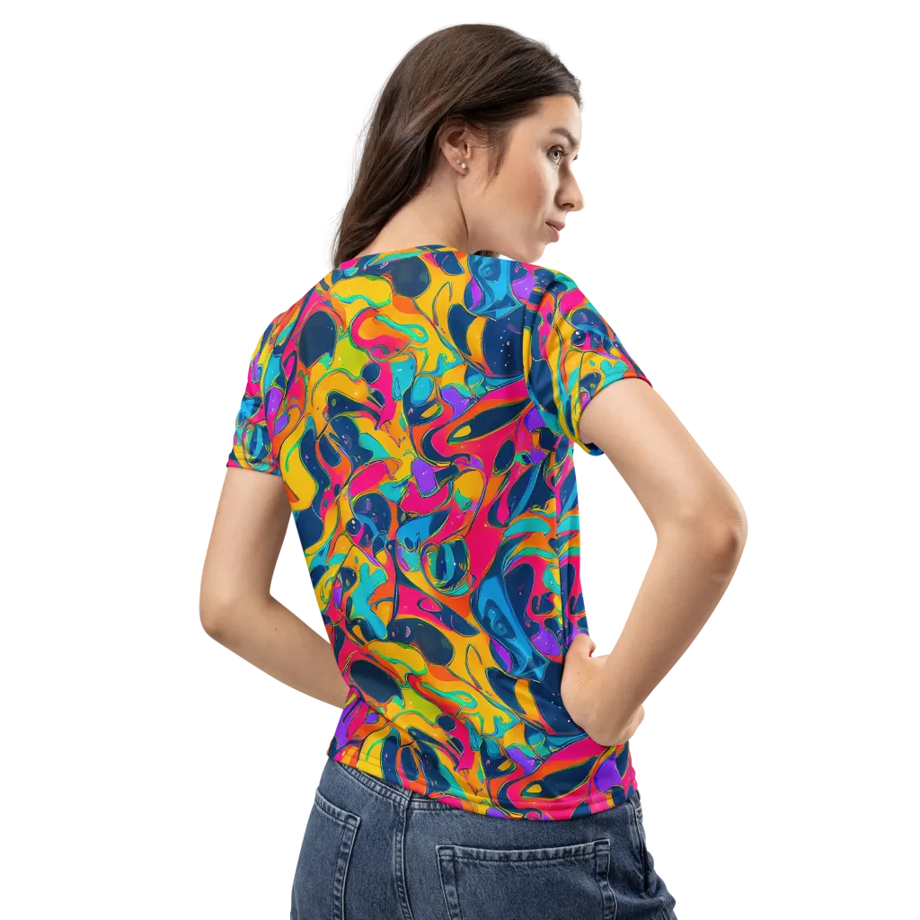 Magma Pop on Women's Crew Neck T-Shirt — Back