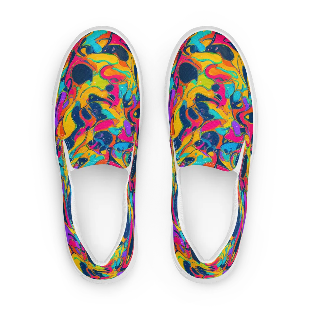 Magma Pop on Men's Slip-On Canvas Shoes — Front