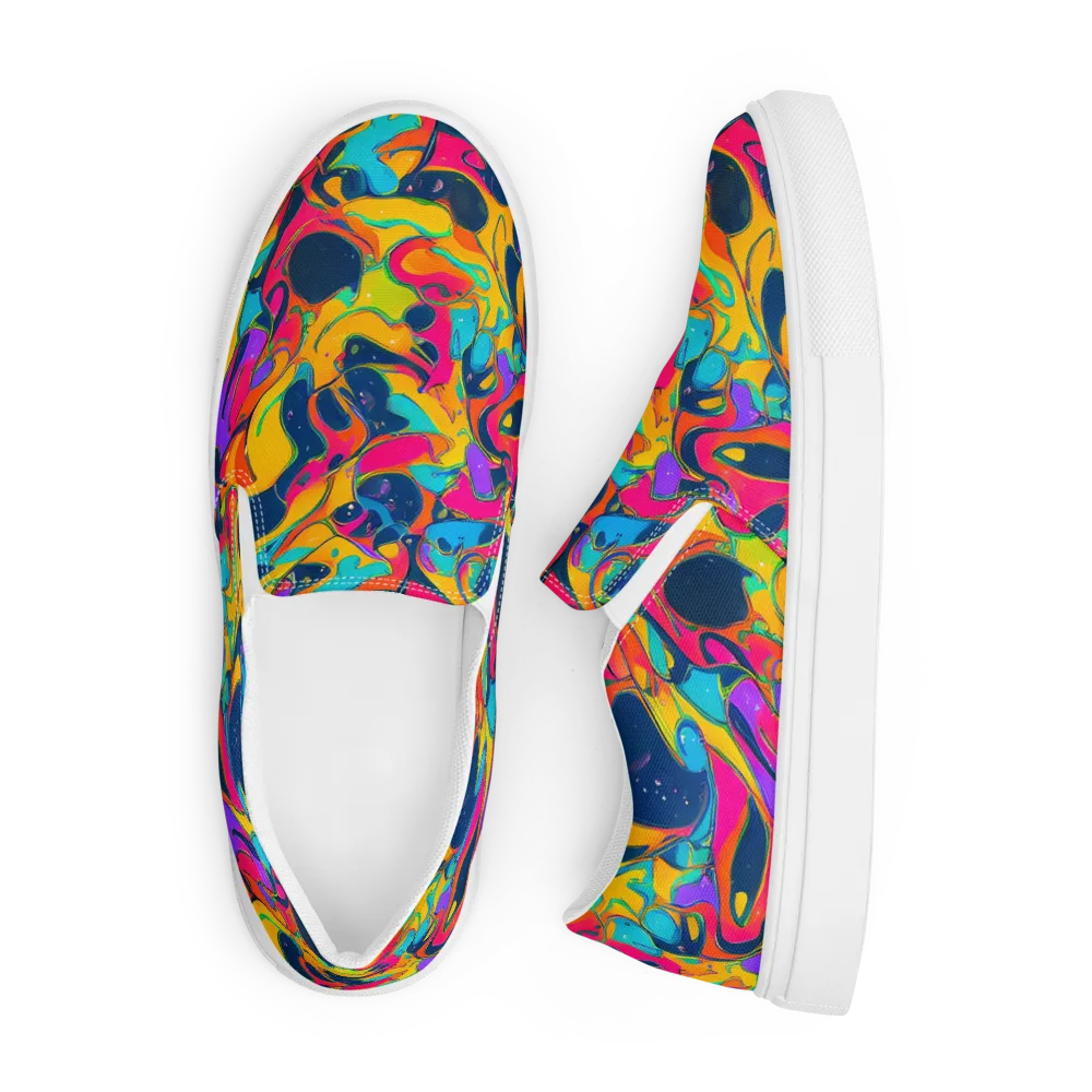Magma Pop on Men's Slip-On Canvas Shoes — Front