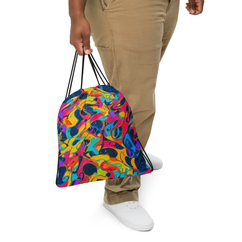 Magma Pop on Drawstring Bag — Front