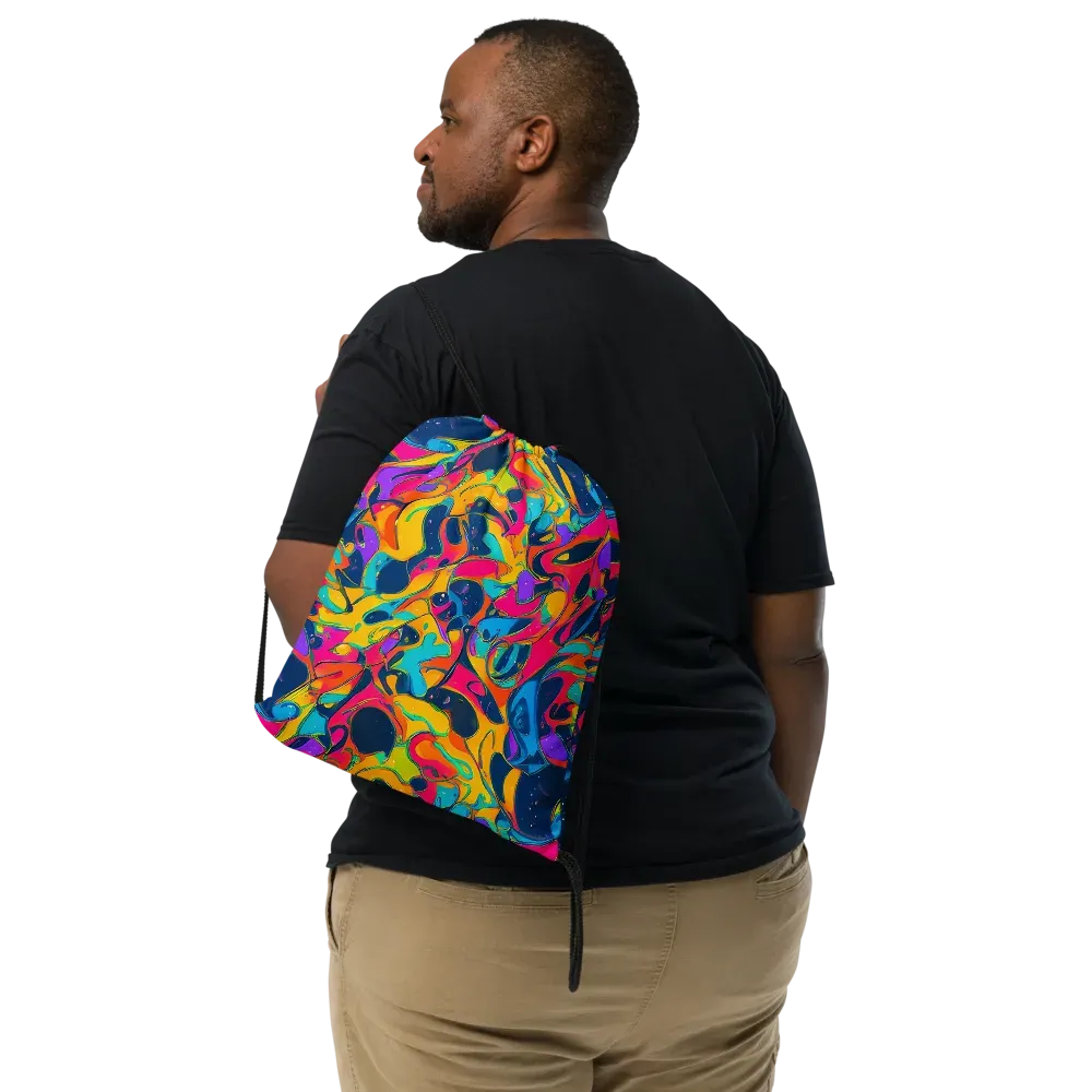 Magma Pop on Drawstring Bag — Front
