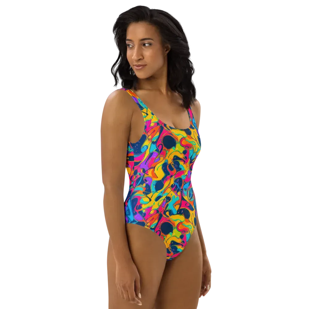Magma Pop on One-Piece Swimsuit — Right