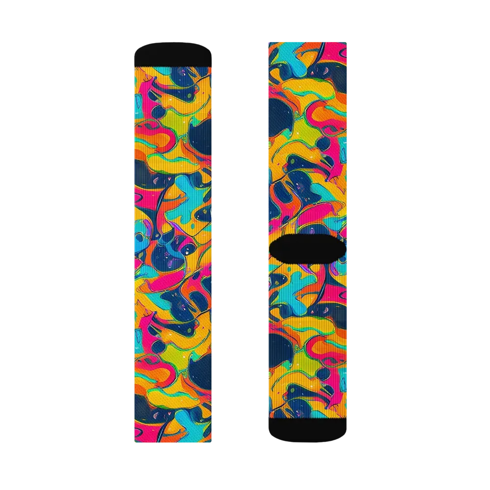 Magma Pop on Socks — Right Sock