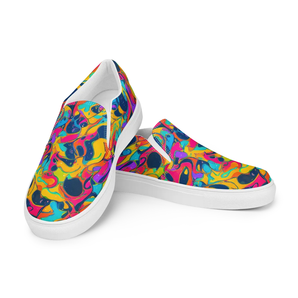 Magma Pop on Women's Slip-On Canvas Shoes — Left Front