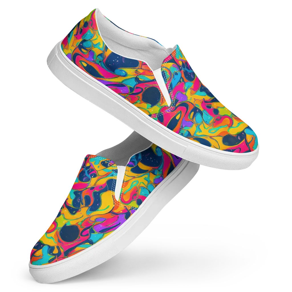 Magma Pop on Women's Slip-On Canvas Shoes — Front