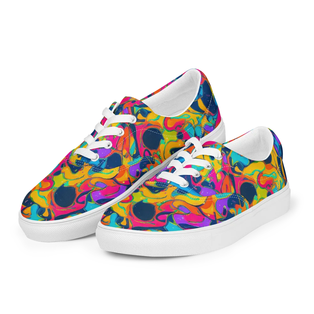 Magma Pop on Men's Lace-Up Canvas Shoes — Left Front