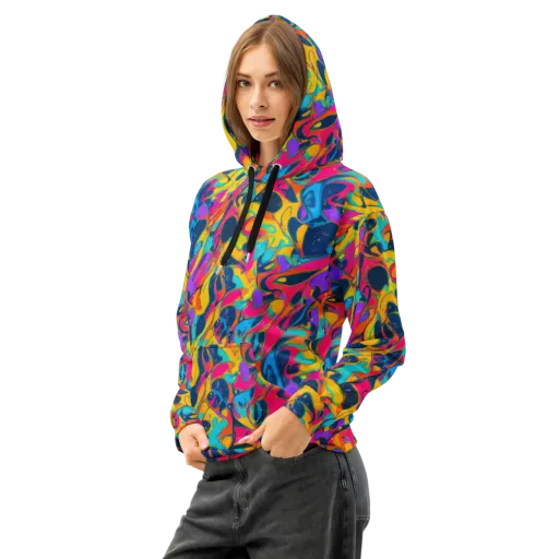 Magma Pop on a Cotton Hoodie