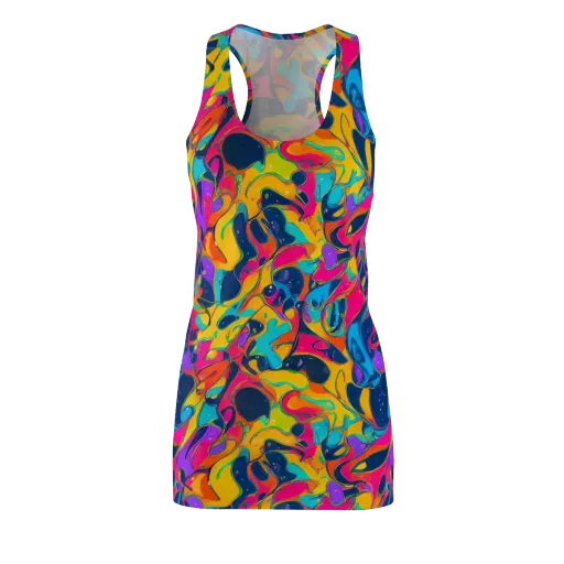 Magma Pop on a Racerback Dress