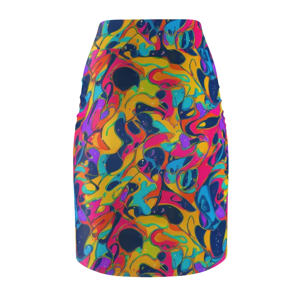 Magma Pop on Pencil Skirt — Back