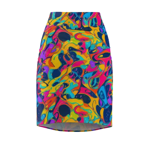 Magma Pop on a Pencil Skirt