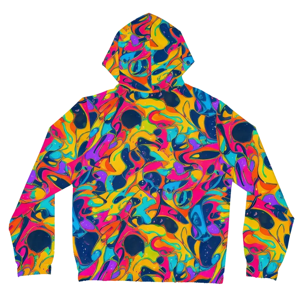 Magma Pop on Women's Full-Zip Hoodie — Back
