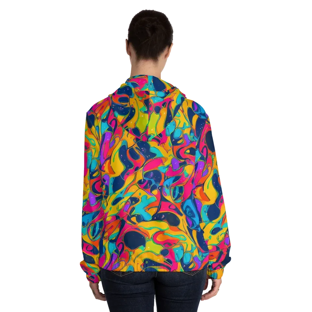 Magma Pop on Women's Full-Zip Hoodie — Back On Person