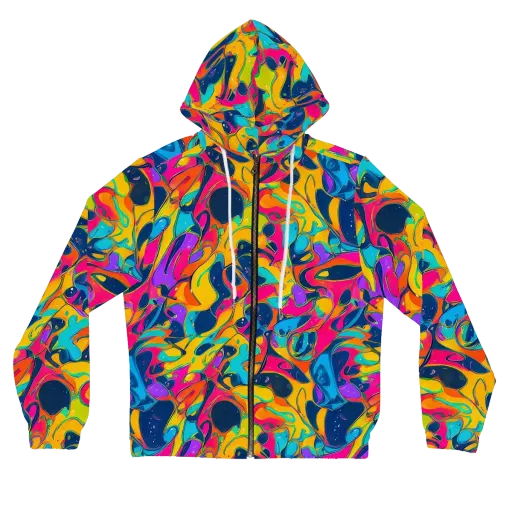 Magma Pop on a Women's Full-Zip Hoodie