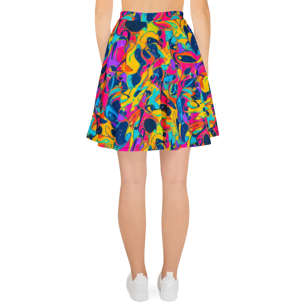 Magma Pop on Skater Skirt — Back