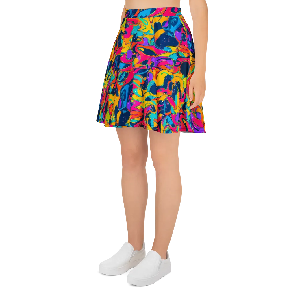 Magma Pop on Skater Skirt — Left