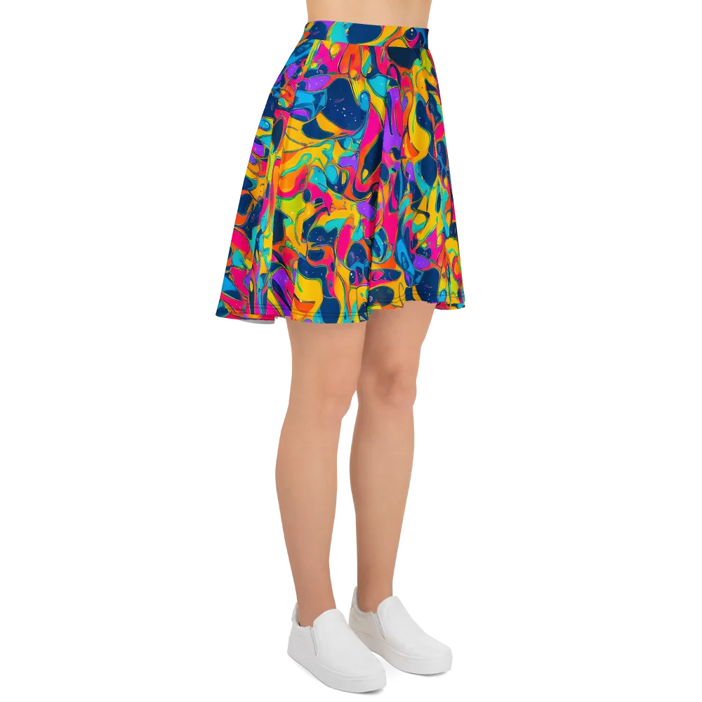Magma Pop on Skater Skirt — Right