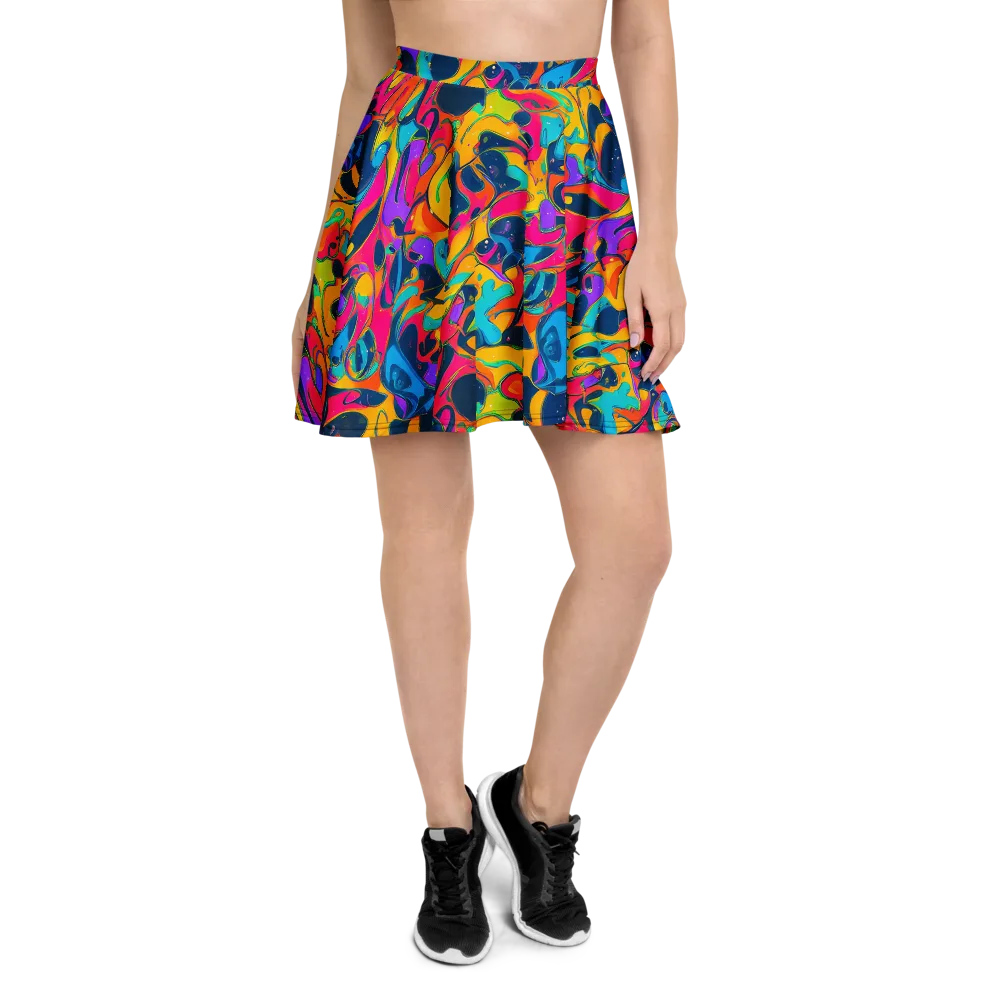 Magma Pop on Skater Skirt — Front