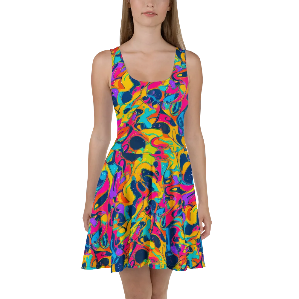 Magma Pop on Skater Dress — Front