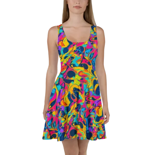 Magma Pop on a Skater Dress