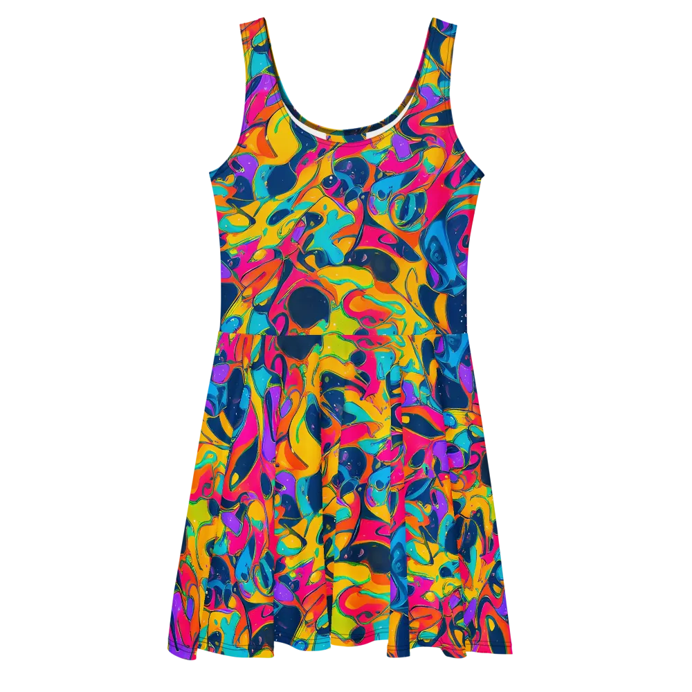 Magma Pop on Skater Dress — Front