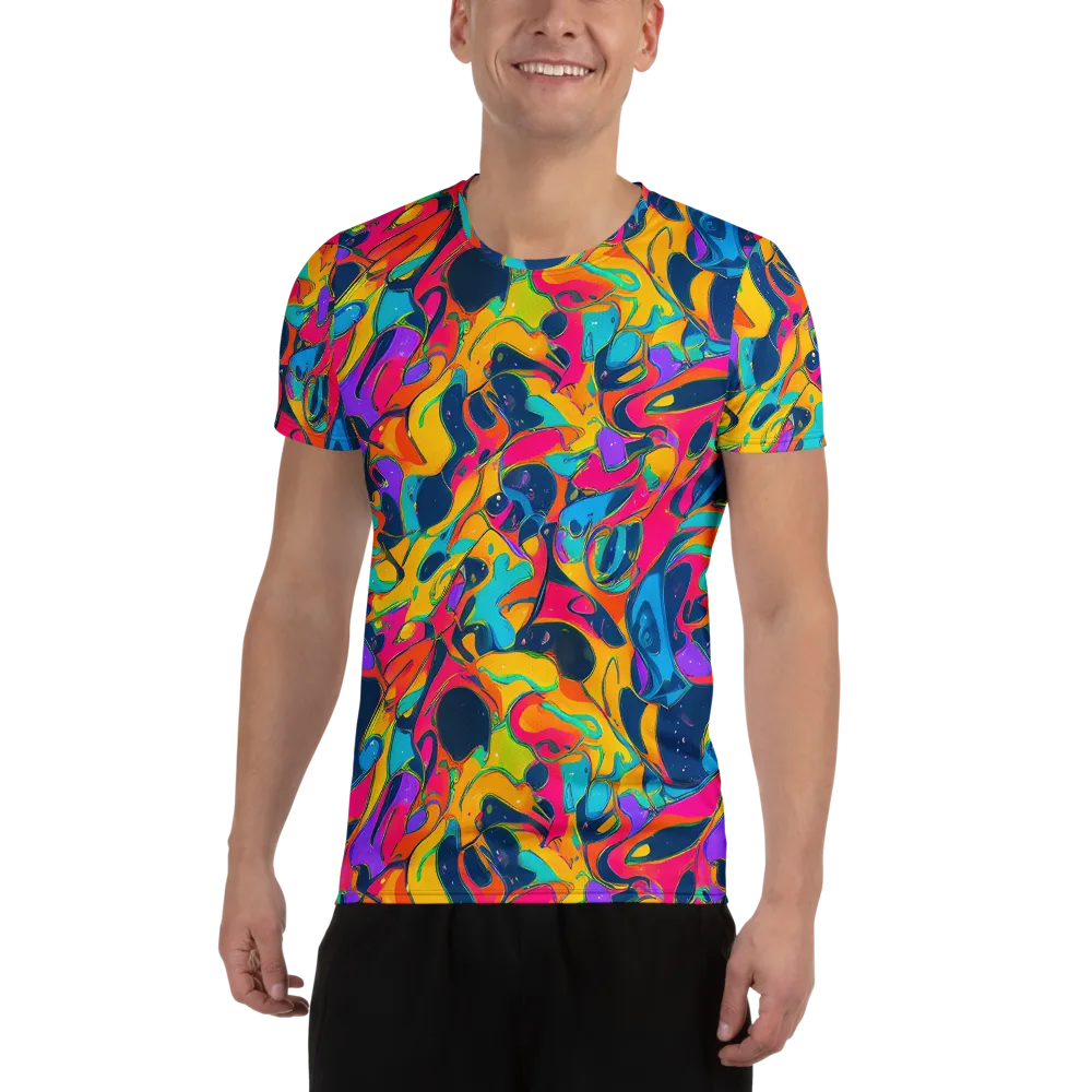 Magma Pop on Men's Athletic T-Shirt — Front