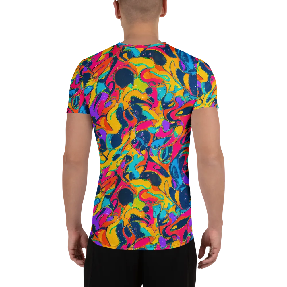 Magma Pop on Men's Athletic T-Shirt — Back