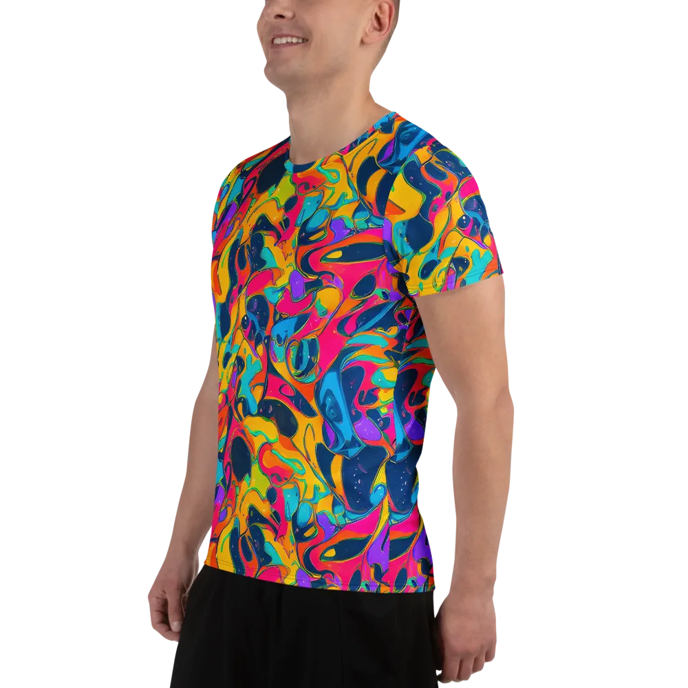 Magma Pop on Men's Athletic T-Shirt — Left