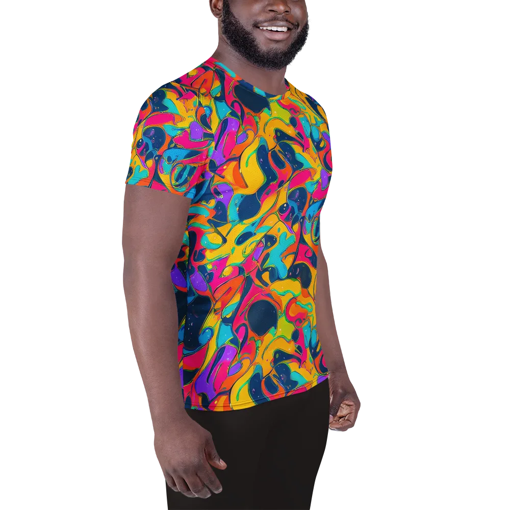 Magma Pop on Men's Athletic T-Shirt — Right