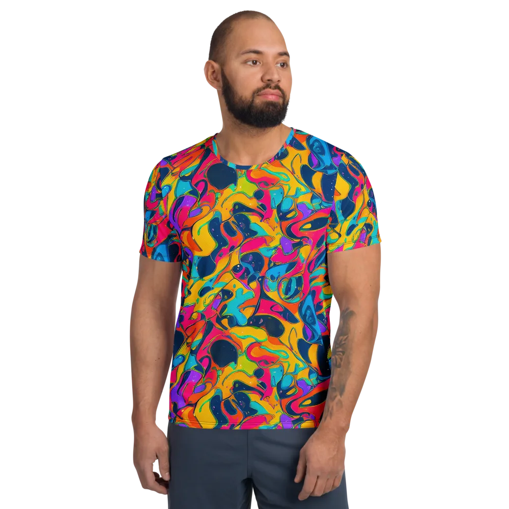 Magma Pop on Men's Athletic T-Shirt — Front