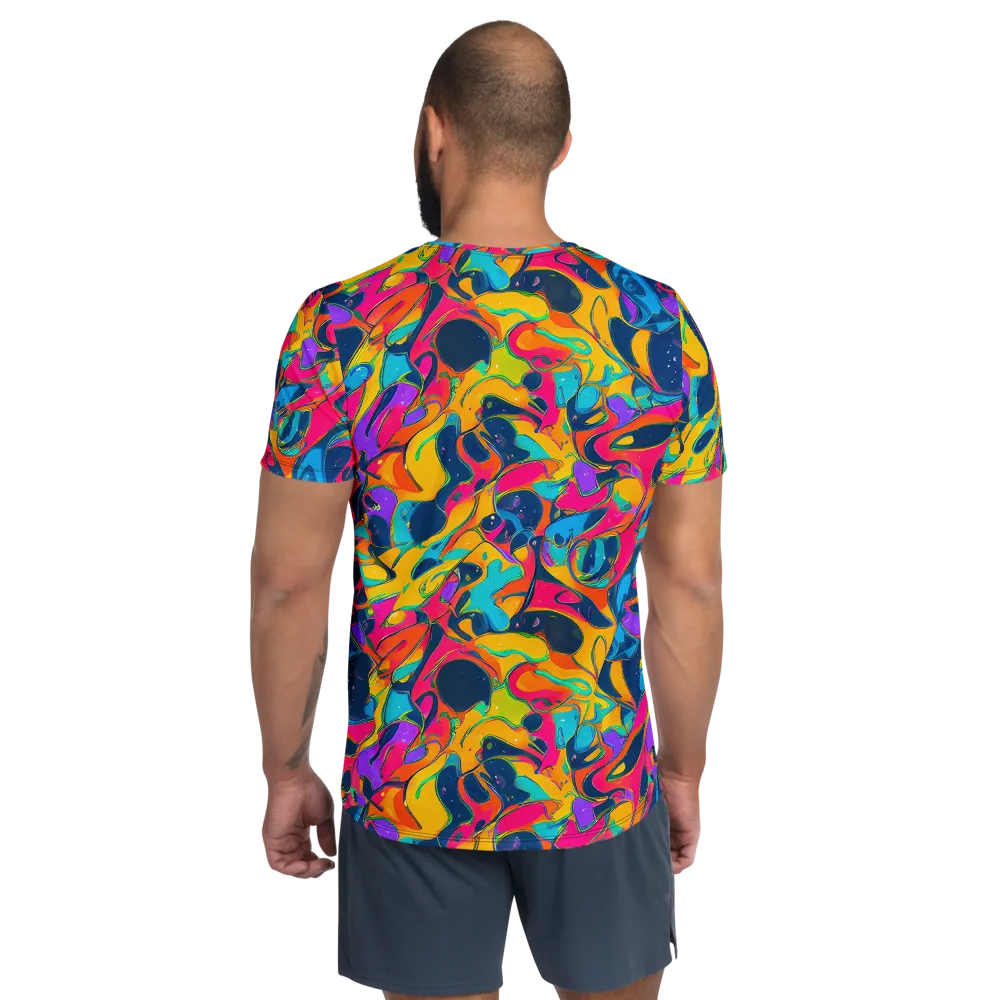 Magma Pop on Men's Athletic T-Shirt — Back