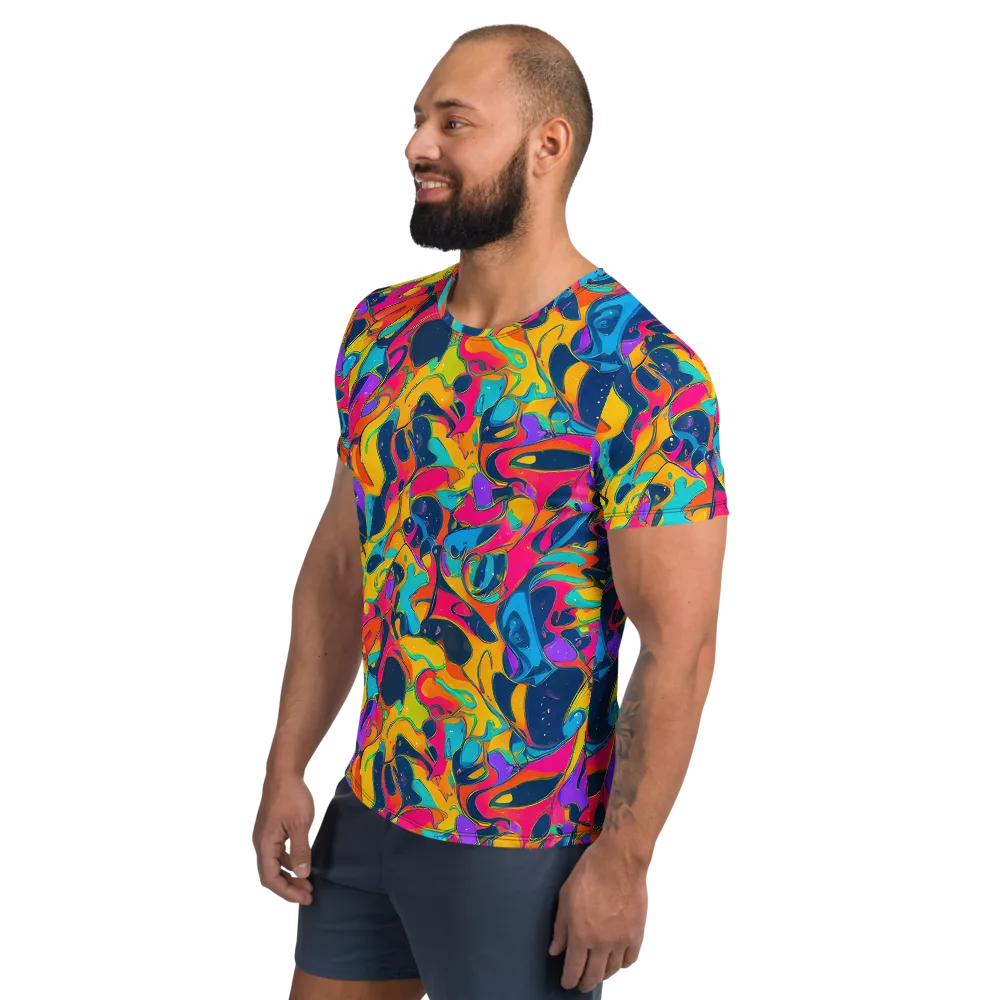 Magma Pop on Men's Athletic T-Shirt — Left