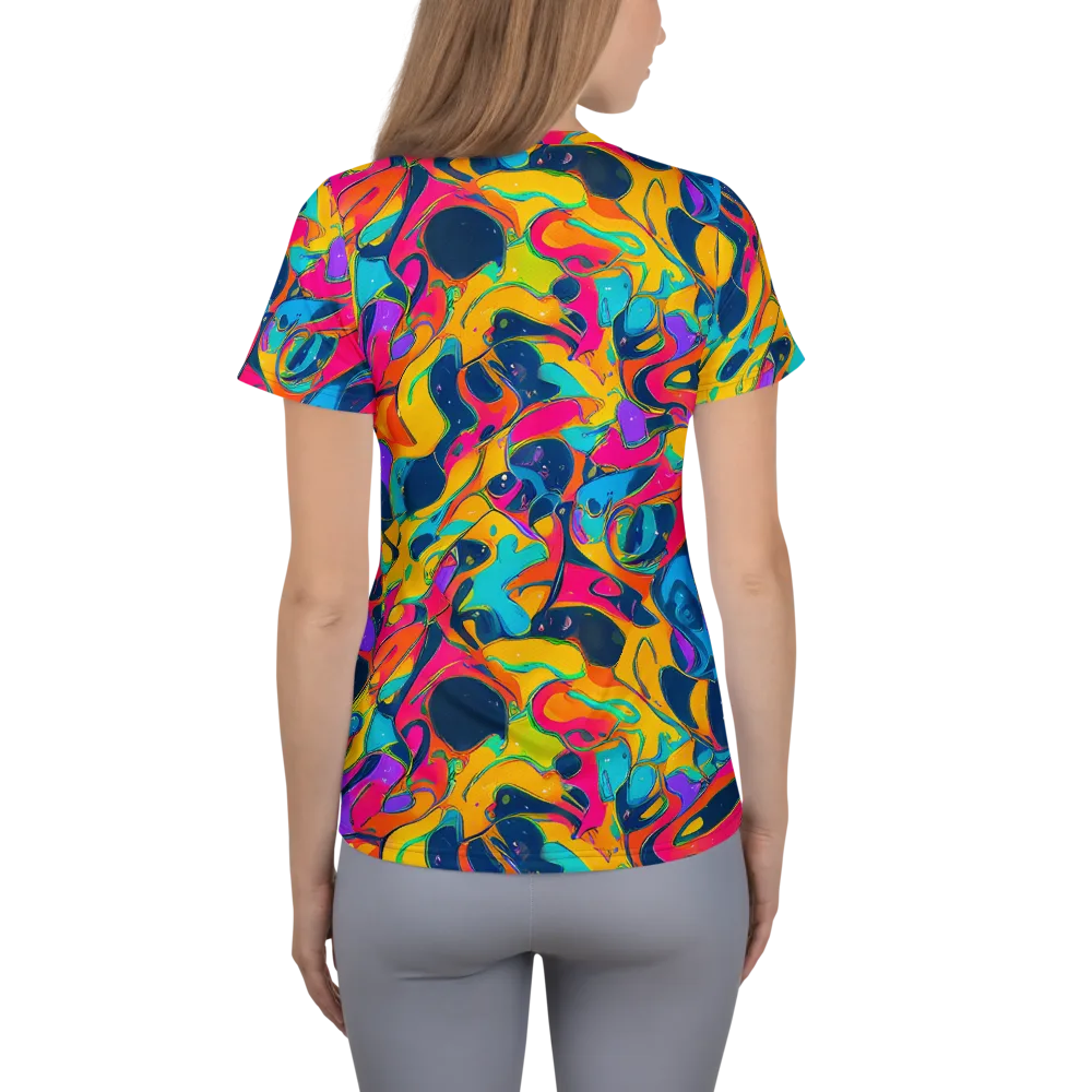 Magma Pop on Women's Athletic T-Shirt — Back