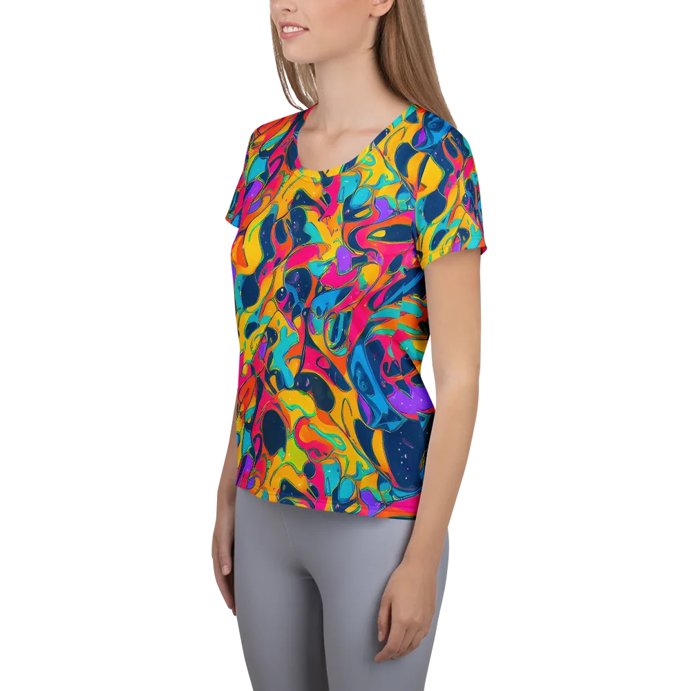 Magma Pop on Women's Athletic T-Shirt — Left