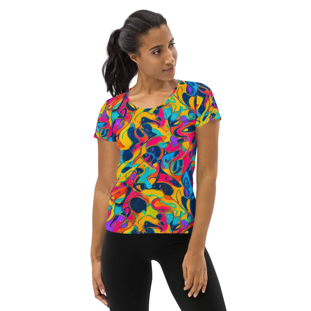 Magma Pop on Women's Athletic T-Shirt — Front