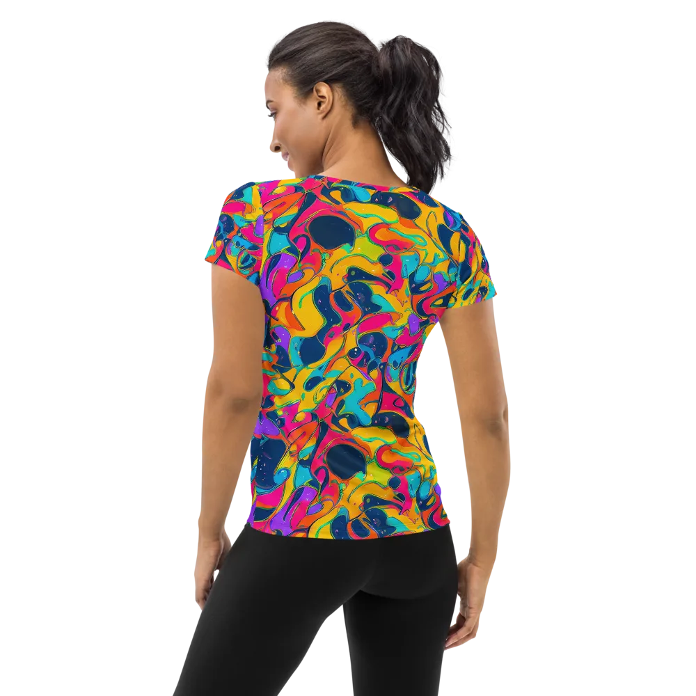 Magma Pop on Women's Athletic T-Shirt — Back