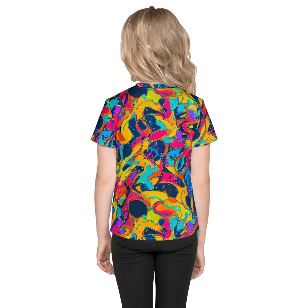 Magma Pop on Kids Crew Neck T-Shirt — Back