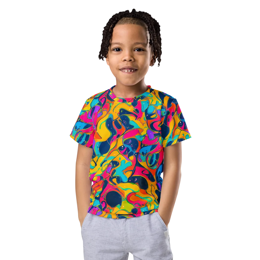 Magma Pop on Kids Crew Neck T-Shirt — Front