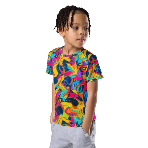Magma Pop on a Kids Crew Neck T-Shirt