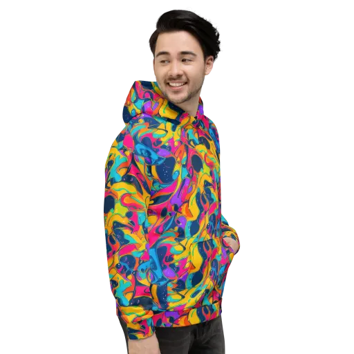 Magma Pop on a Hoodie
