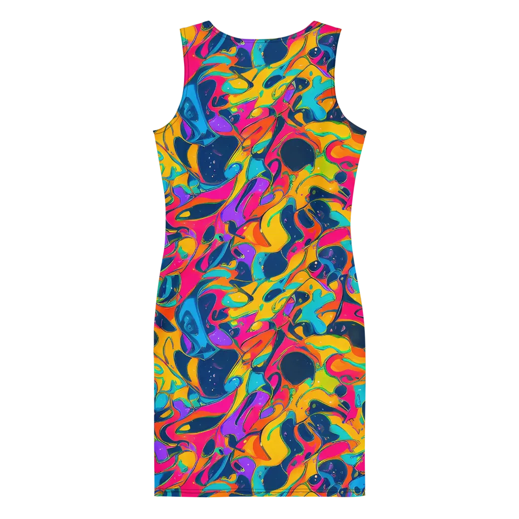 Magma Pop on Bodycon Dress — Back
