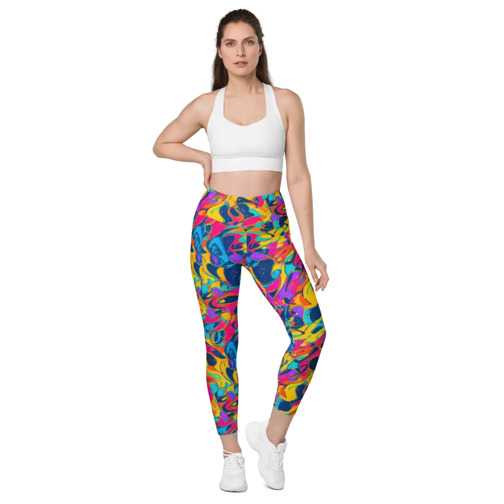 Magma Pop on Leggings with Pockets — Front