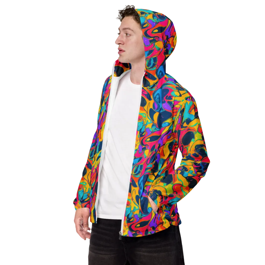 Magma Pop on Men's Windbreaker — Left Front