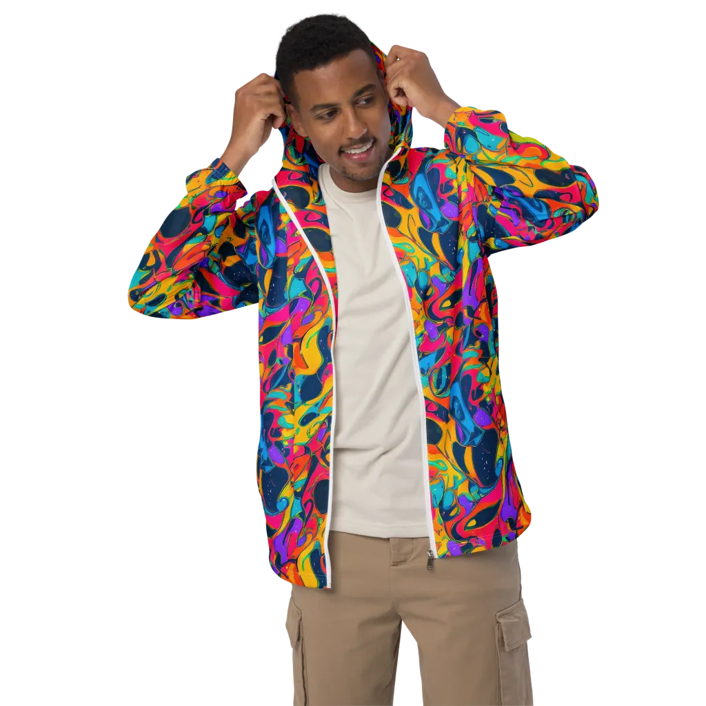 Magma Pop on Men's Windbreaker — Front