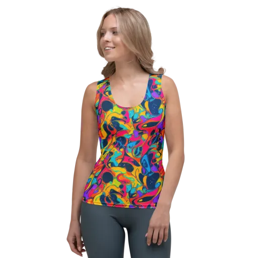Magma Pop on a Women's Tank Top