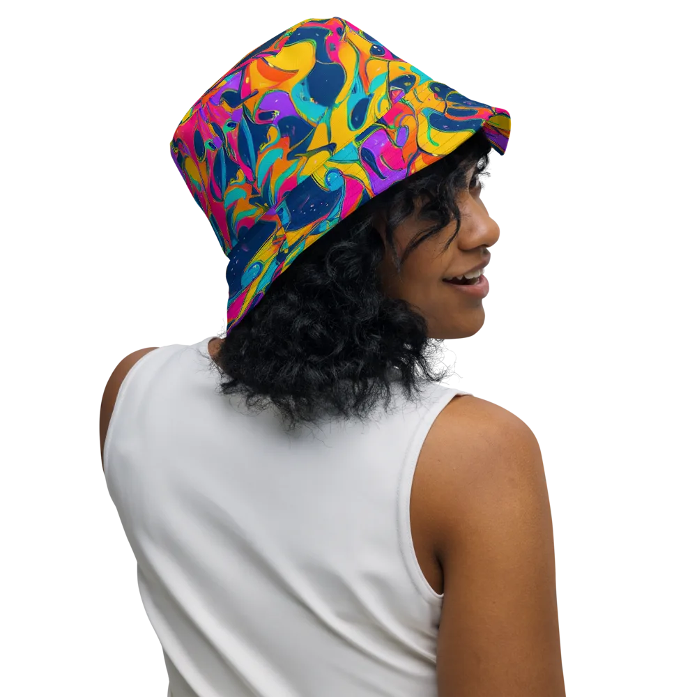 Magma Pop on Reversible Bucket Hat — Right Outside